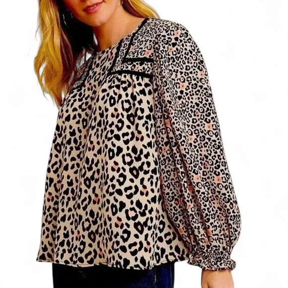 Maurices Leopard Print Blouse S - Picture 2 of 7